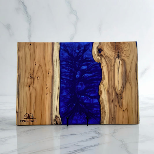 Epocraft - Serveerplank Taxus - Blauw 2